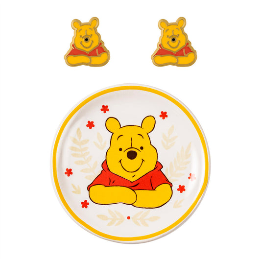 Imagen 1 - Pendientes + Plato Bisuteria Winnie The Pooh Disney