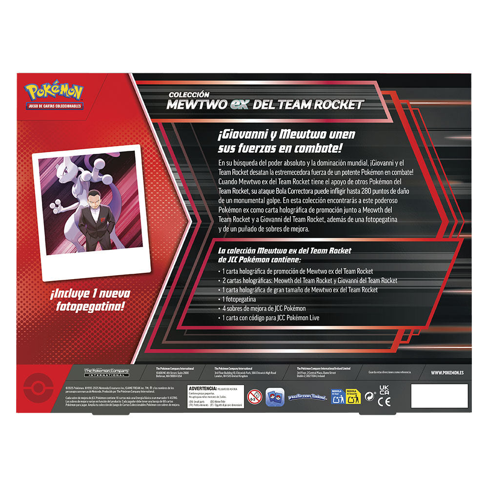 Imagen 3 - Blister Juego Cartas Coleccionables Mewtwo Ex Del Team Rocket Juntos De Aventuras Pokemon Español