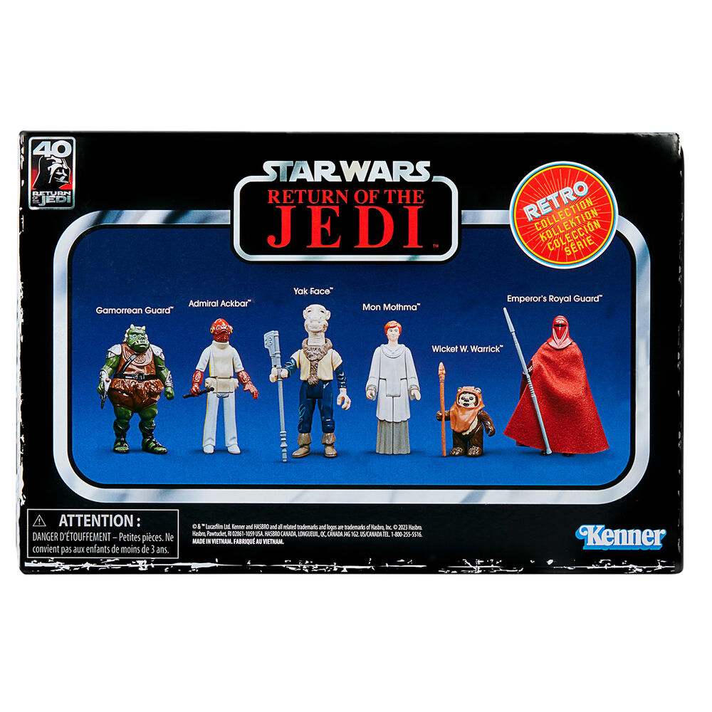 Imagen 1 - Set 6 Figuras Coleccion Retro Star Wars El Retorno Del Jedi 9,5Cm Surtido