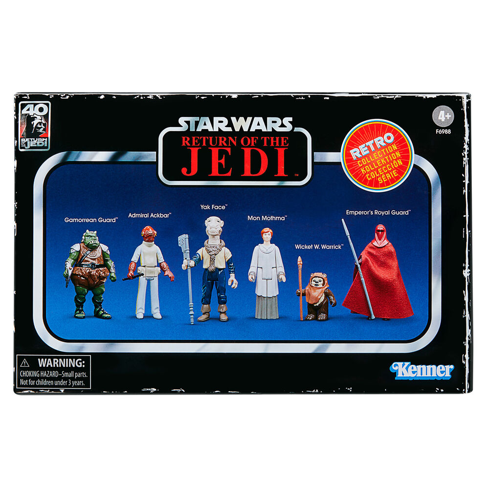 Imagen 4 - Set 6 Figuras Coleccion Retro Star Wars El Retorno Del Jedi 9,5Cm Surtido
