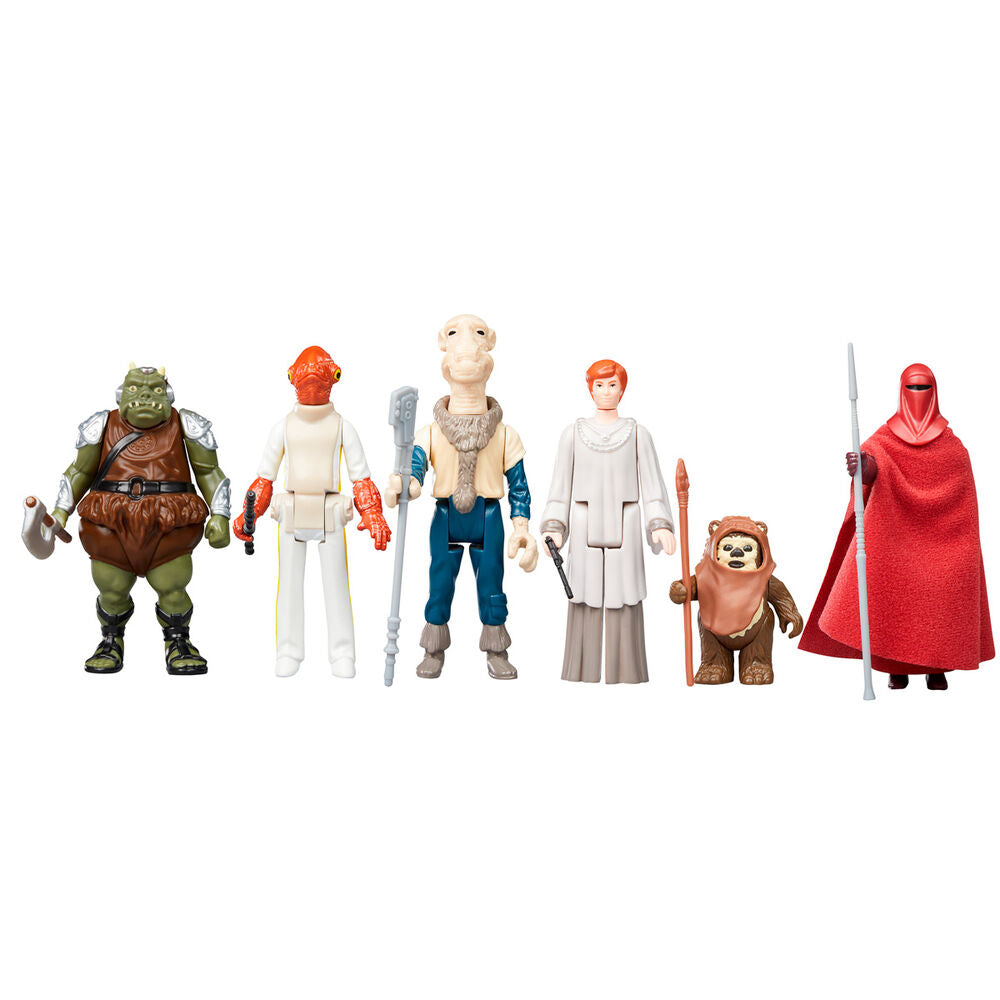 Imagen 5 - Set 6 Figuras Coleccion Retro Star Wars El Retorno Del Jedi 9,5Cm Surtido