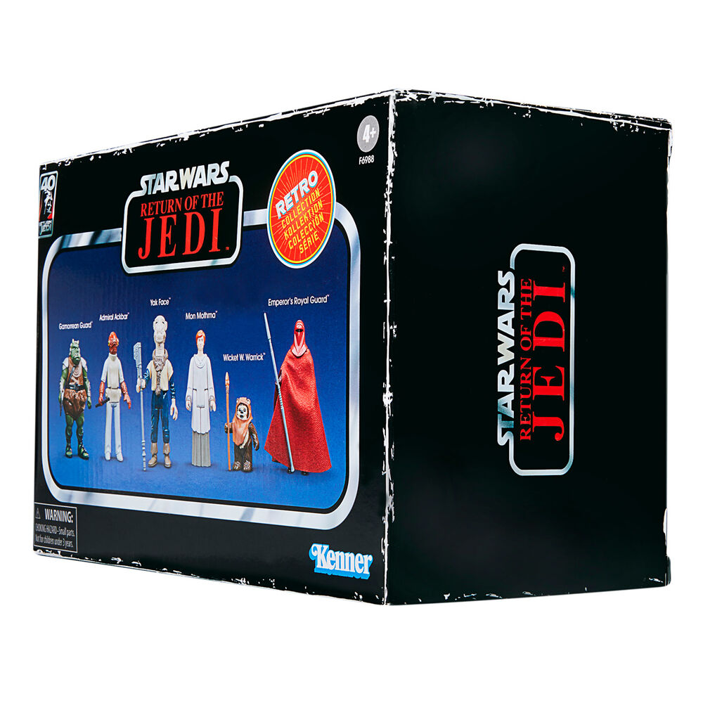 Imagen 6 - Set 6 Figuras Coleccion Retro Star Wars El Retorno Del Jedi 9,5Cm Surtido