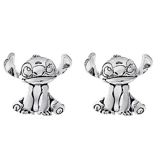 Imagen 1 - Pendientes Stitch Disney Plata