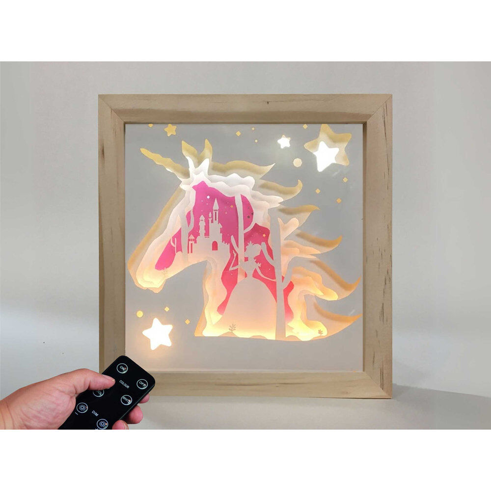 Imagen 1 - Lampara Unicornio Madera