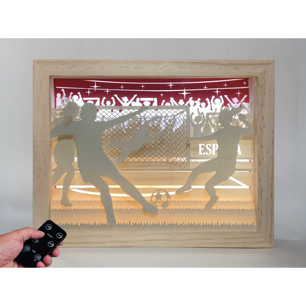 Imagen 1 - Lampara Futbol Femenino Madera