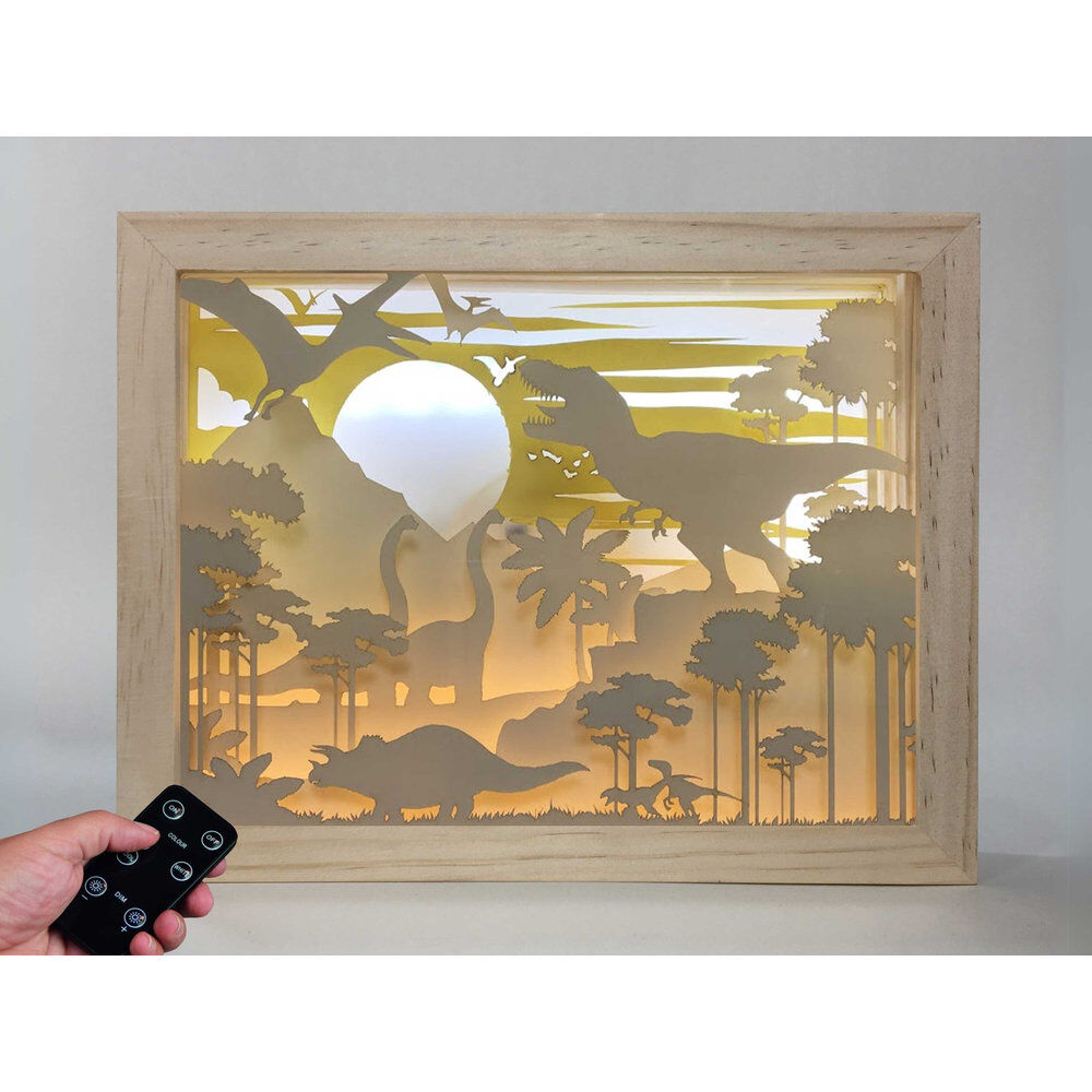 Imagen 1 - Lampara Dinosaurios Madera