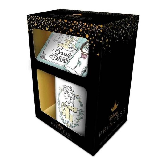 Imagen 2 - Set Taza + Llavero + Posavasos La Bella Y La Bestia Disney