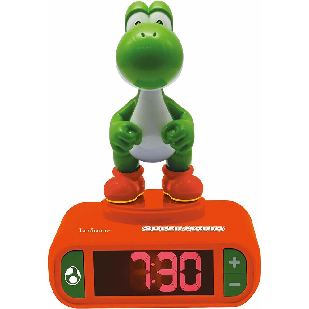 Imagen 1 - Despertador Digital Luz Nocturna Yoshi Super Mario Bros