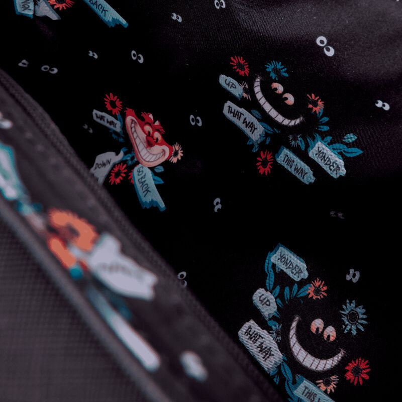 Imagen de Bolso Bandolera Gato Cheshire Alicia En El Pais De Las Maravillas Disney parte de nuestra colección en Espadas y más, sitio oficial.
