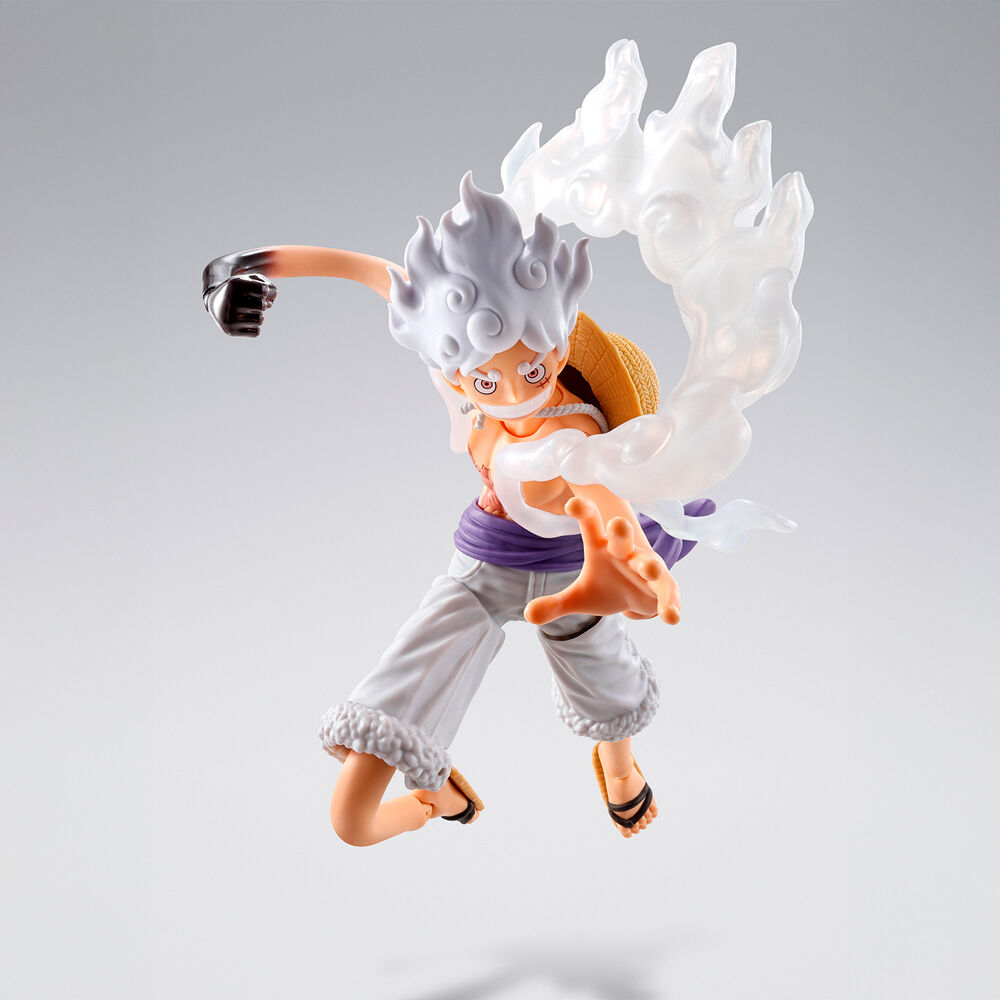 Imagen 3 - Figura S.h. Figuarts Monkey D Luffy Gear 5 Future Island Egghead One Piece 15,5Cm