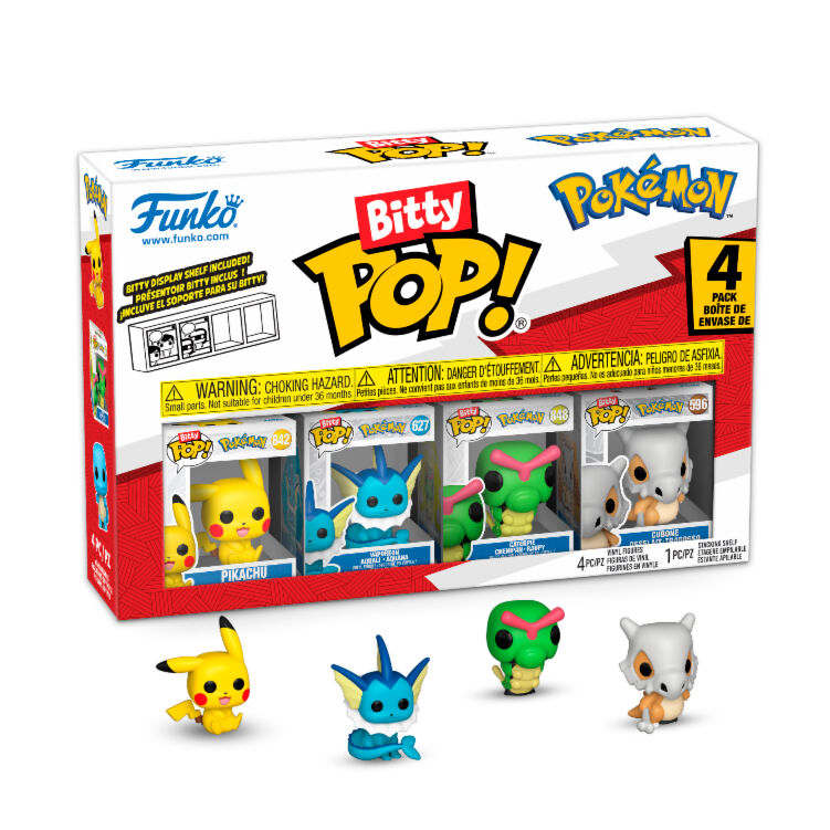 Imagen 2 - Blister 4 Figuras Bitty Pop Pokemon Pikachu