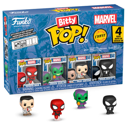 Imagen 2 - Blister 4 Figuras Bitty Pop Marvel Spider-man