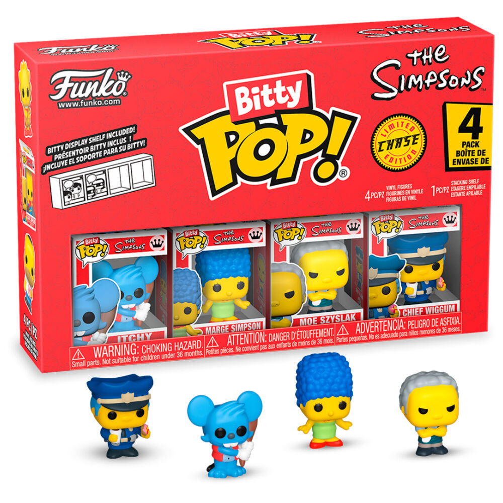 Imagen 2 - Blister 4 Figuras Bitty Pop Los Simpsons Itchy