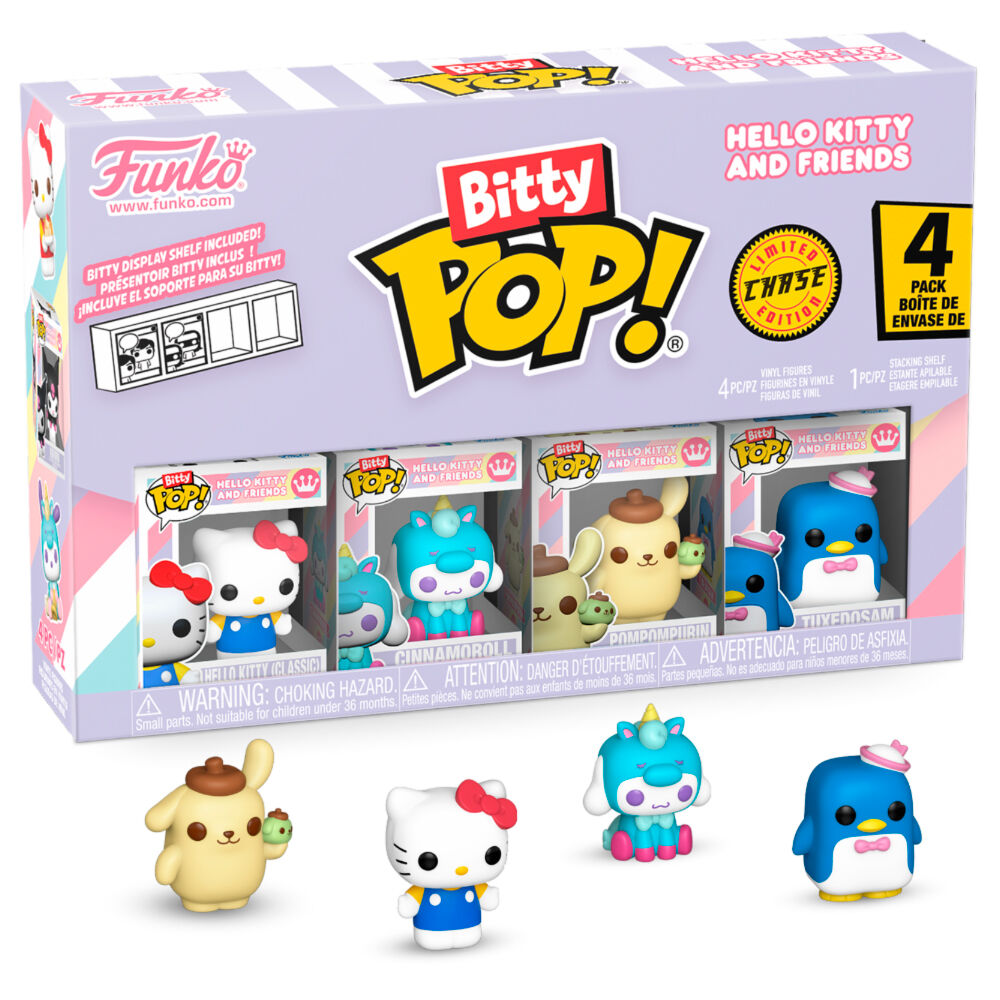 Imagen 2 - Blister 4 Figuras Bitty Pop Hello Kitty And Friends Hello Kitty
