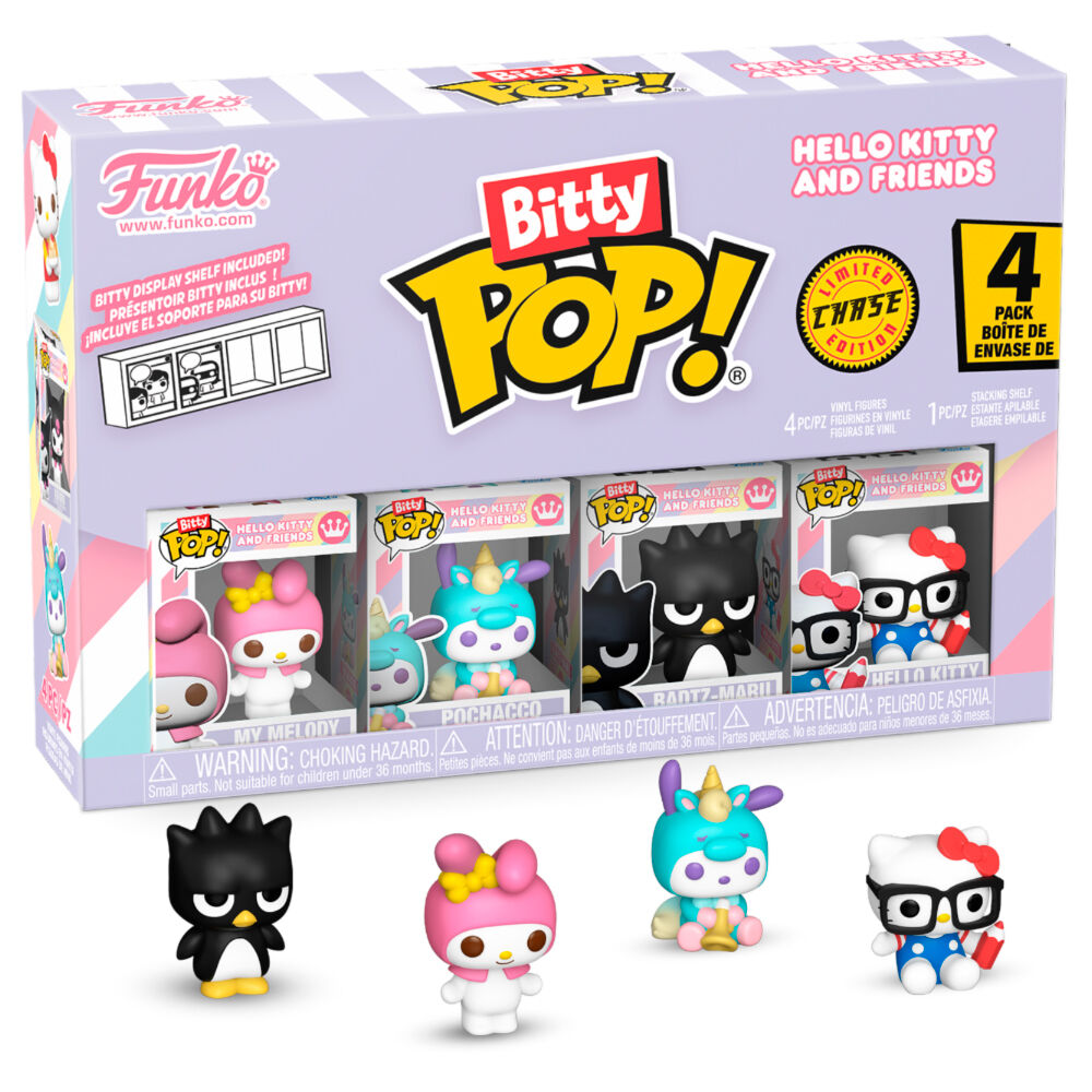 Imagen 2 - Blister 4 Figuras Bitty Pop Hello Kitty And Friends My Melody