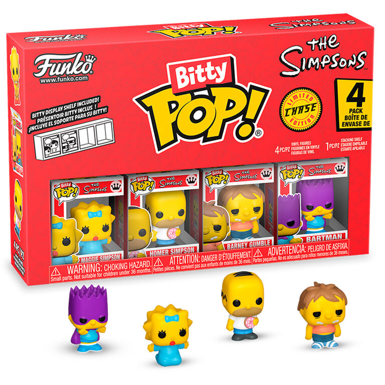 Imagen 1 - Blister 4 Figuras Bitty Pop Los Simpsons Maggie