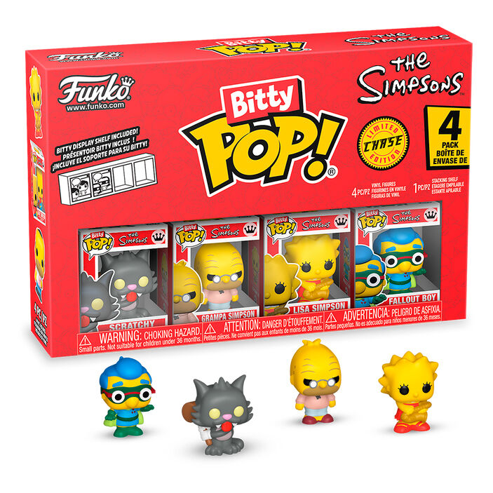Imagen 2 - Blister 4 Figuras Bitty Pop Los Simpsons Scratchy