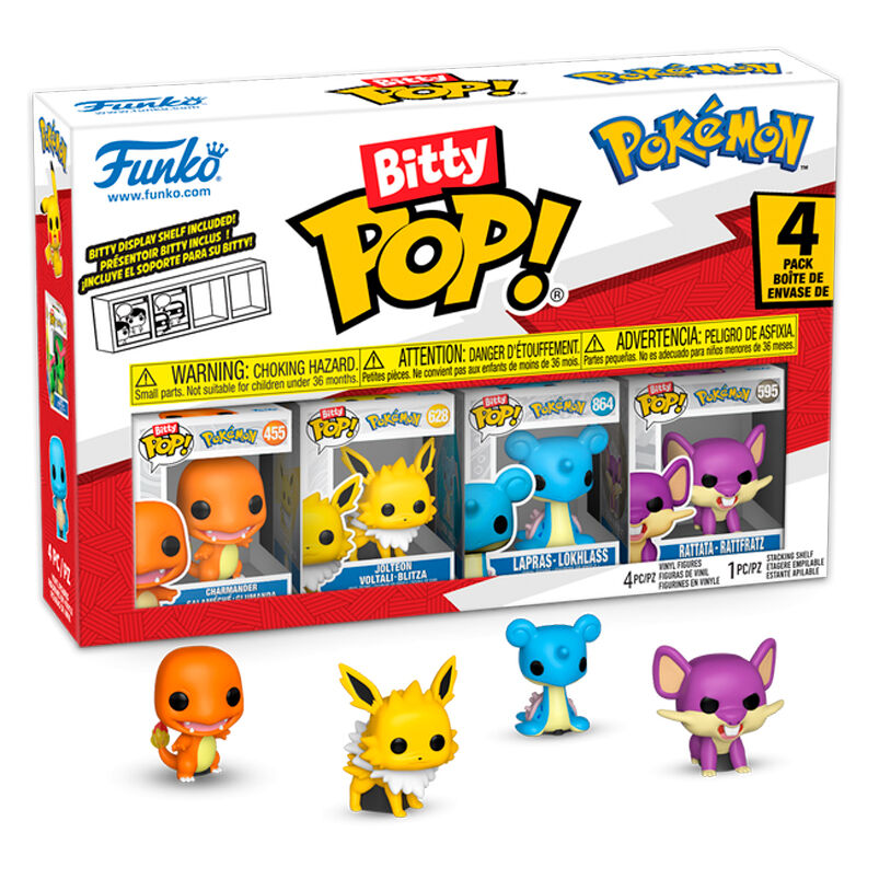 Imagen 1 - Blister 4 Figuras Bitty Pop Pokemon Charmander
