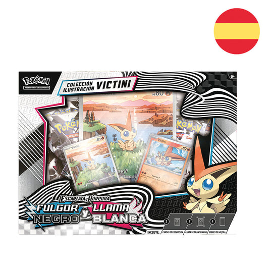 Imagen 1 - Blister Juego Cartas Coleccionables Victici Fulgor Negro Y Llama Blanca Pokemon Español