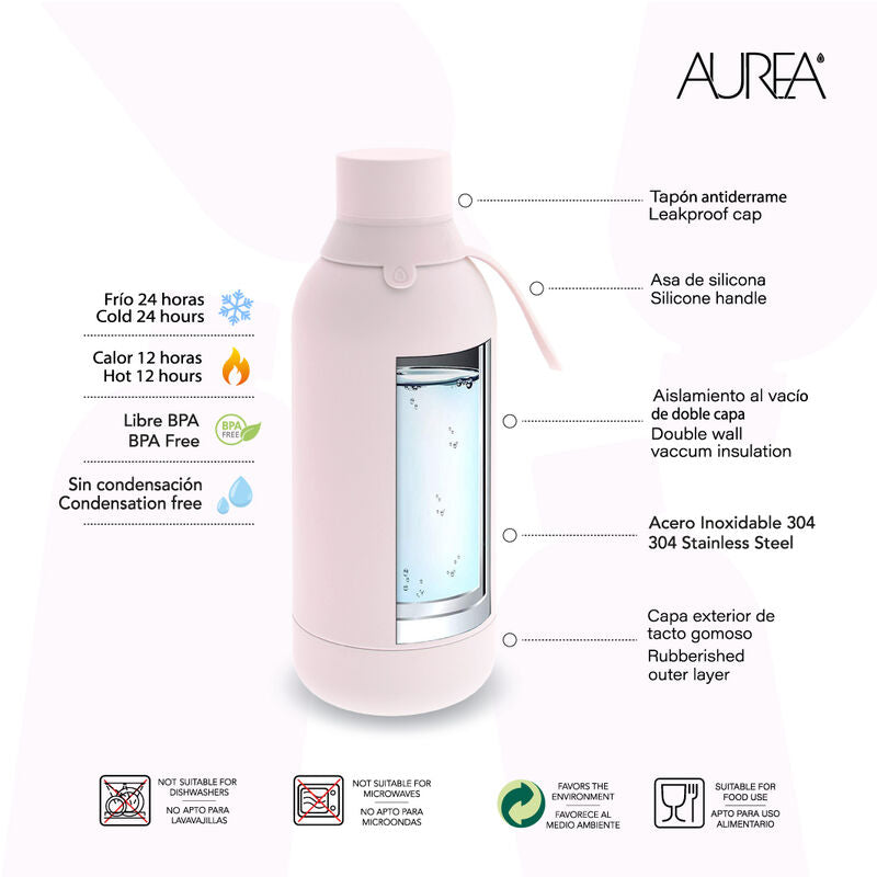 Imagen 2 - Botella Termica Fantasia Unicornio 500Ml
