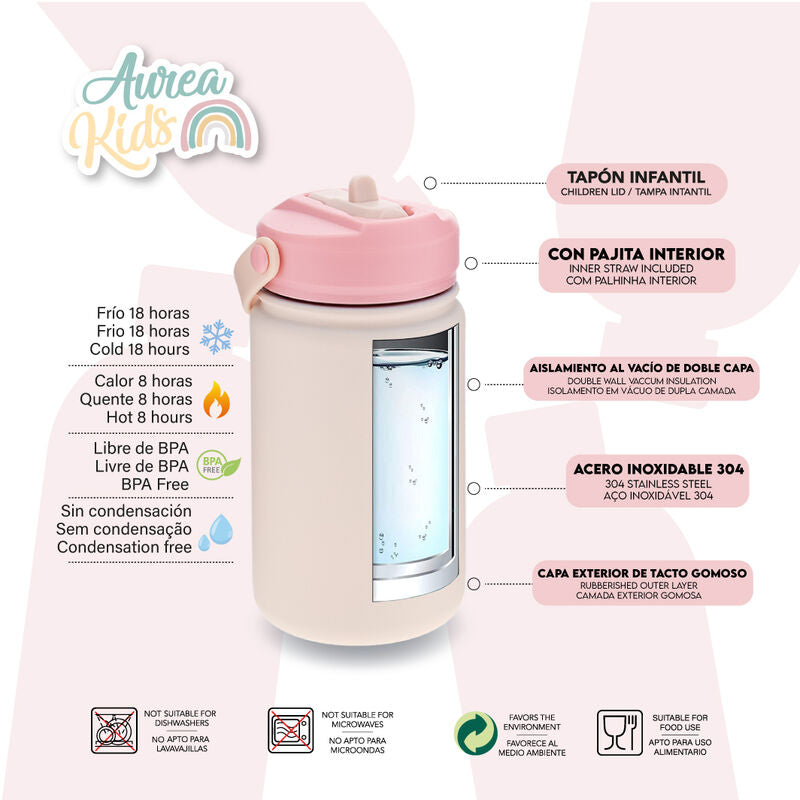 Imagen 2 - Cantimplora Termica Gatos Rosas 330Ml