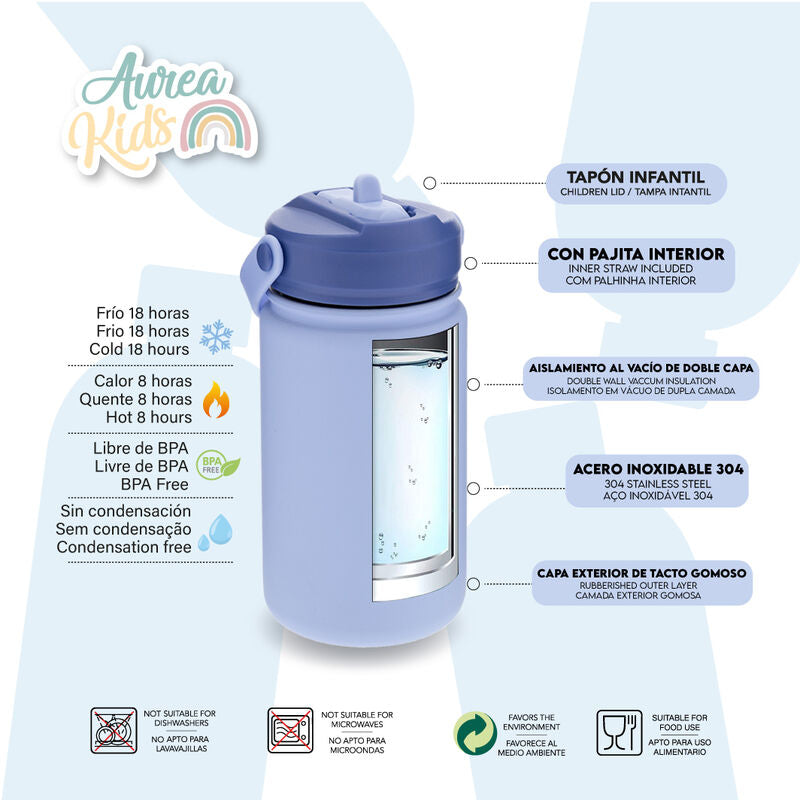 Imagen 2 - Cantimplora Termica Gatos Del Cielo 330Ml