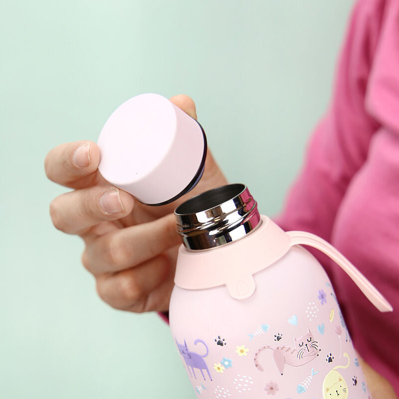 Imagen 2 - Botella Termica Gatos Rosas 500Ml