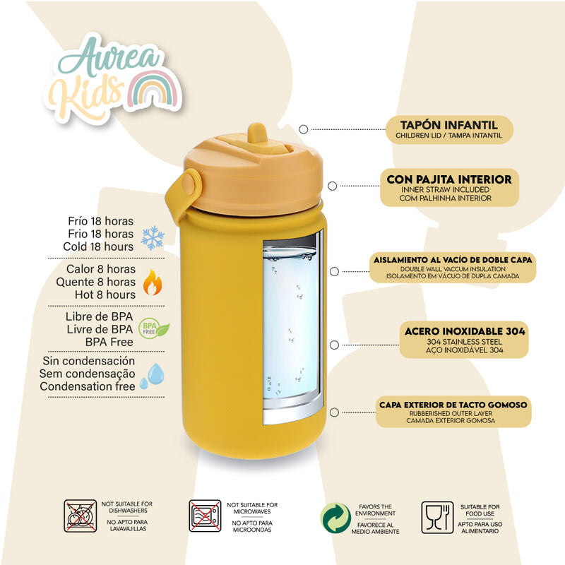 Imagen 1 - Cantimplora Termica Cachorro Mostaza 330Ml
