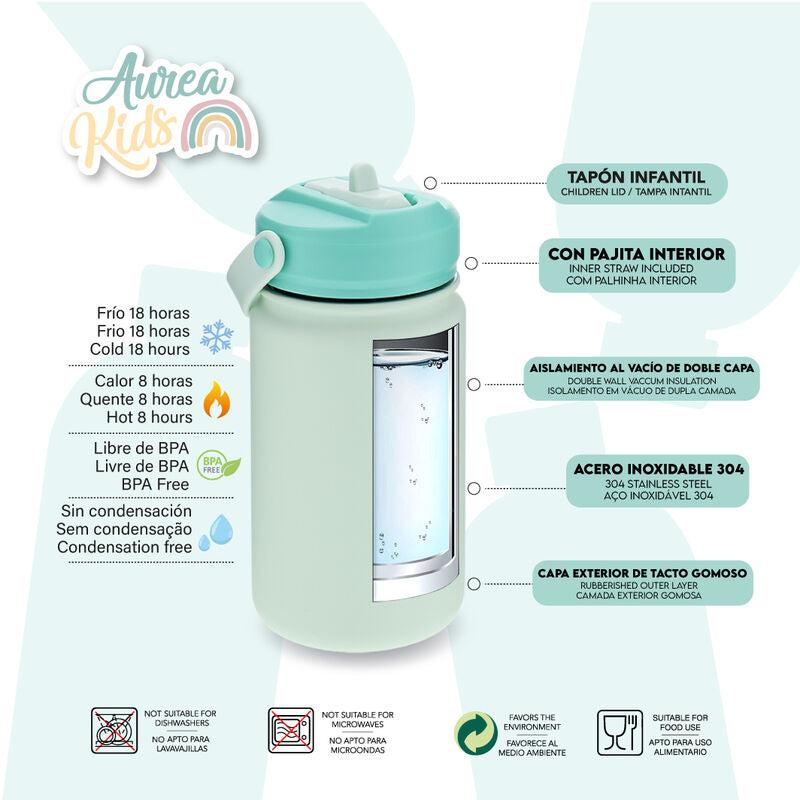 Imagen 2 - Cantimplora Termica Leon Menta 330Ml