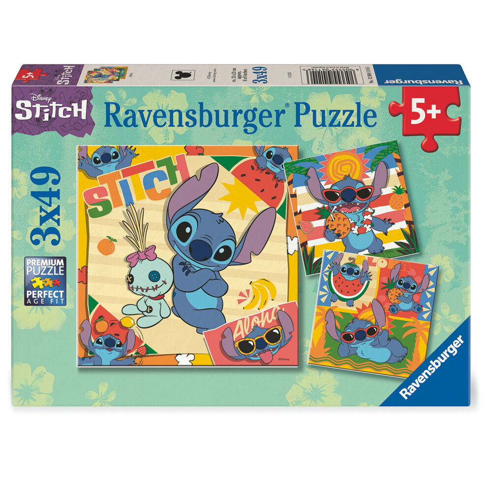 Imagen 1 - Puzzle Stitch Disney 3X49pzs