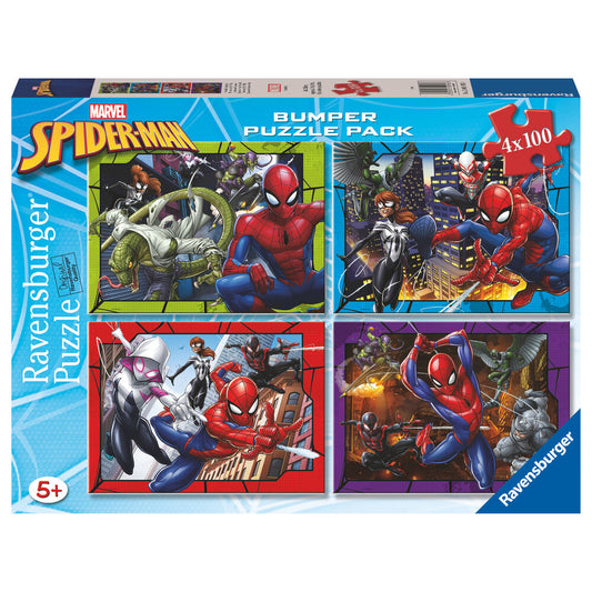 Imagen 1 - Puzzle Spiderman Marvel 4X100pzs