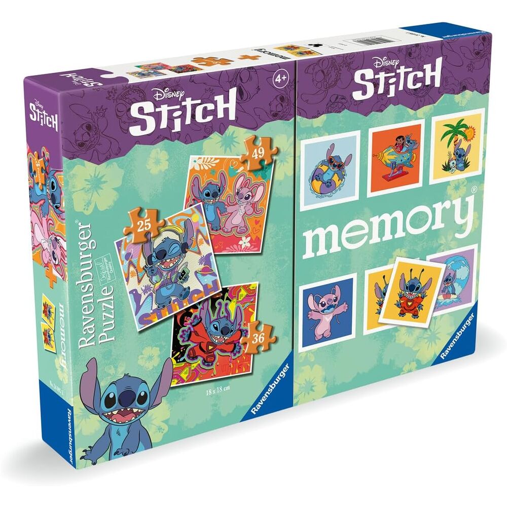 Imagen 1 - Multipack Memory + 3 Puzzles Stitch Disney