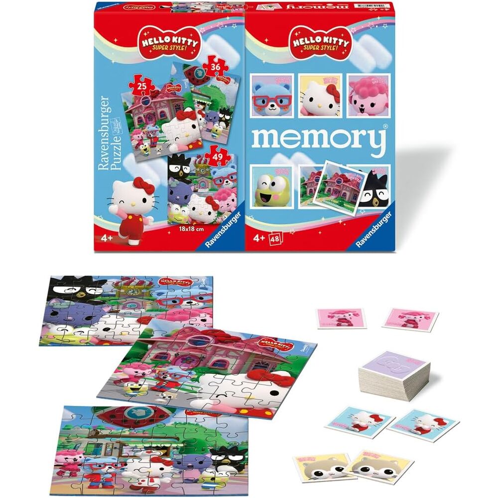 Imagen 1 - Multipack Memory + 3 Puzzles Hello Kitty