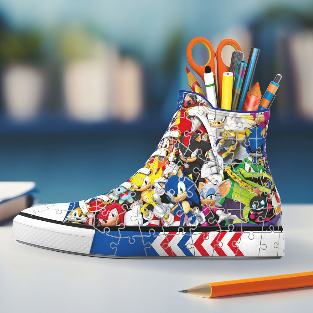 Imagen 2 - Puzzle 3D Portalapices 3D Zapatilla Sonic The Hedgehog 112Pzs