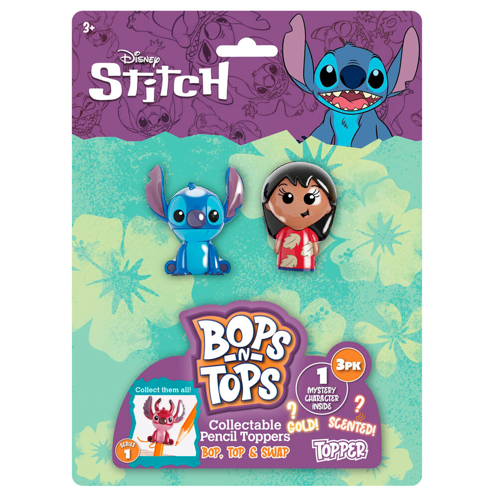 Imagen 2 - Blister 3 Toppers 3D Stitch Disney