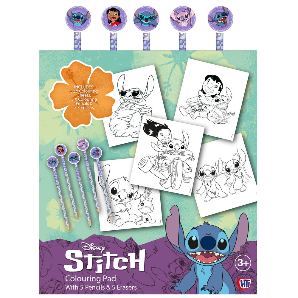 Imagen 1 - Libro Colorear + Lapices Stitch Disney