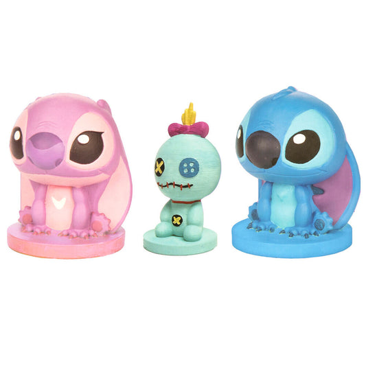 Imagen 2 - Set 3 Figuras De Escayola Para Pintar Stitch Disney