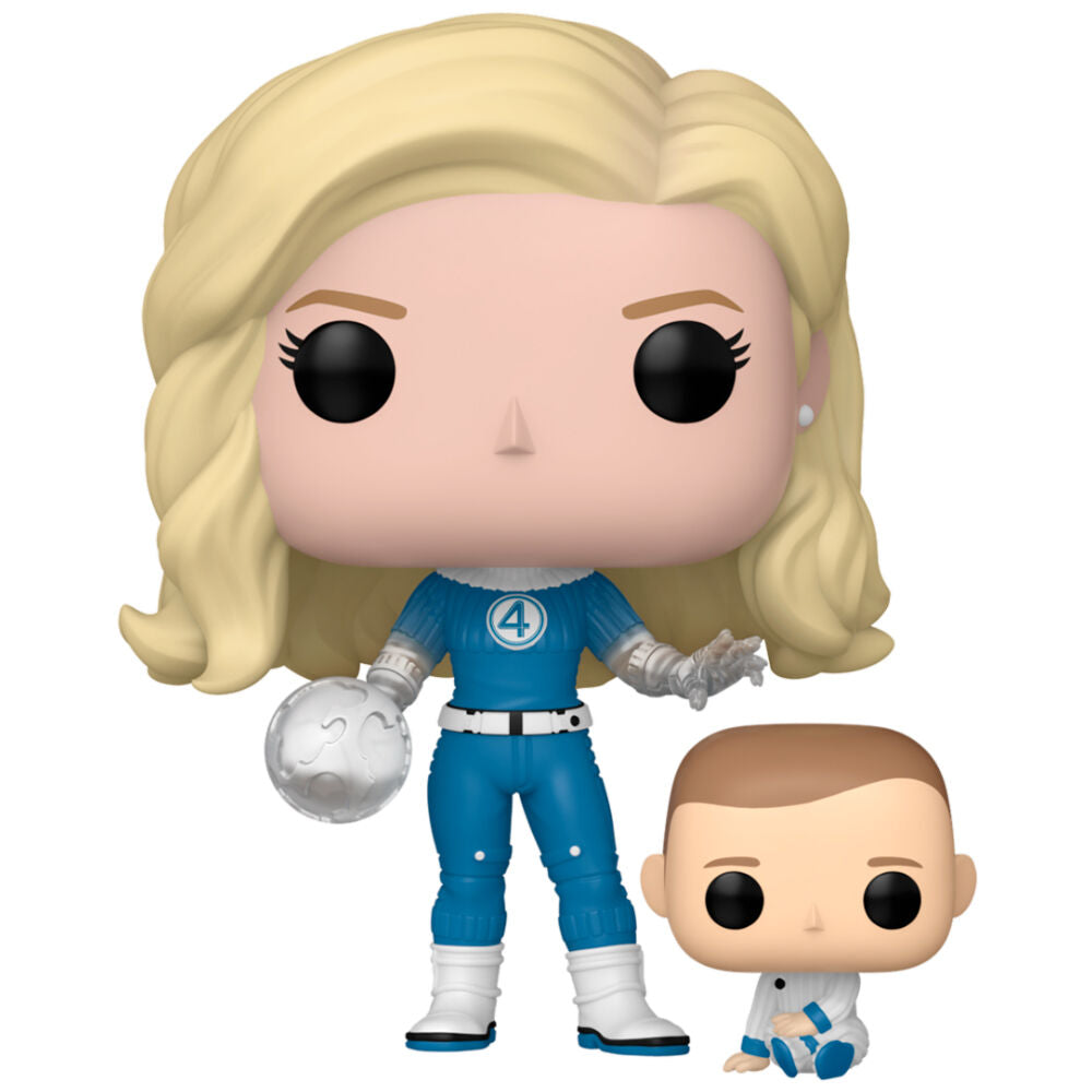 Imagen 1 - Figura Pop Marvel Los 4 Fantasticos Mujer Invisible & Franklin