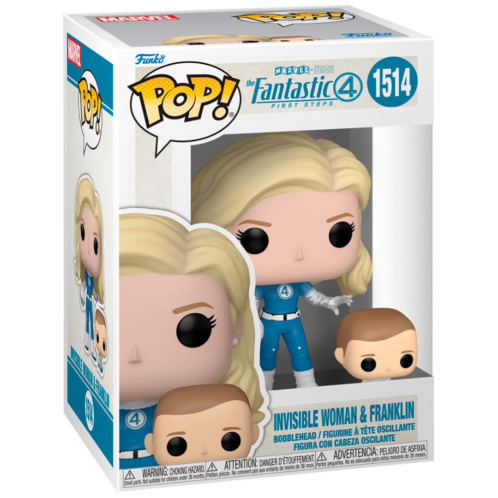 Imagen 2 - Figura Pop Marvel Los 4 Fantasticos Mujer Invisible & Franklin