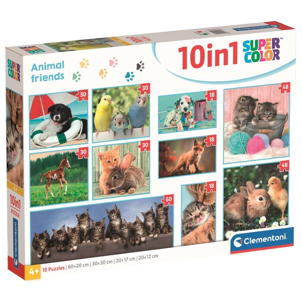 Imagen 1 - Puzzle Animales Amigos 18+30+48+60Pzs