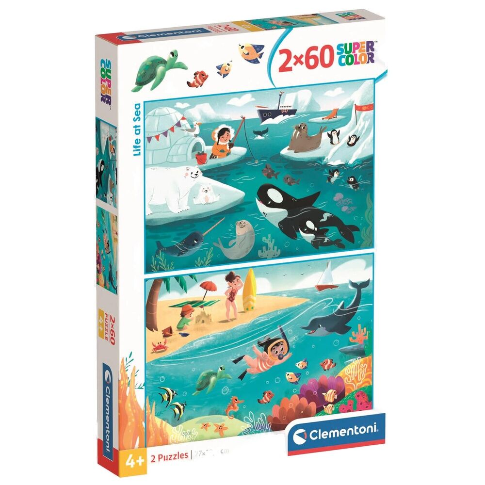 Imagen 1 - Puzzle La Vida En El Mar 2X60pzs
