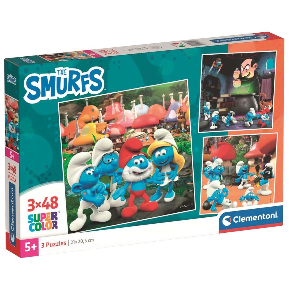 Imagen 1 - Puzzle Los Pitufos 3X48pzs