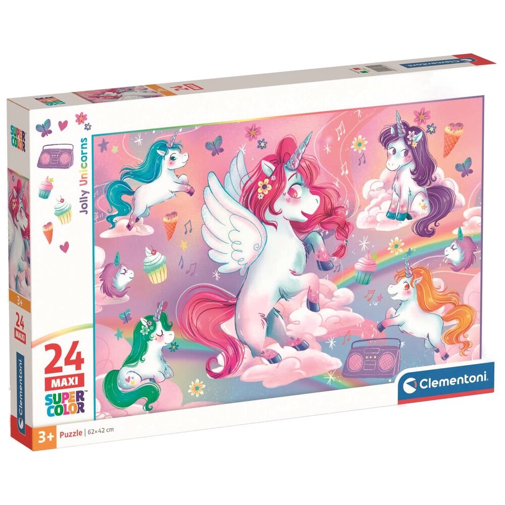 Imagen 1 - Puzzle Maxi Unicornios Alegres 24Pzs