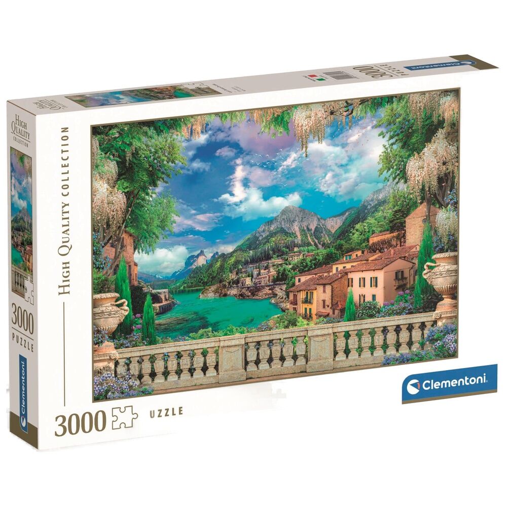 Imagen 1 - Puzzle Lush Terrace On Lake High Quality 3000Pzs