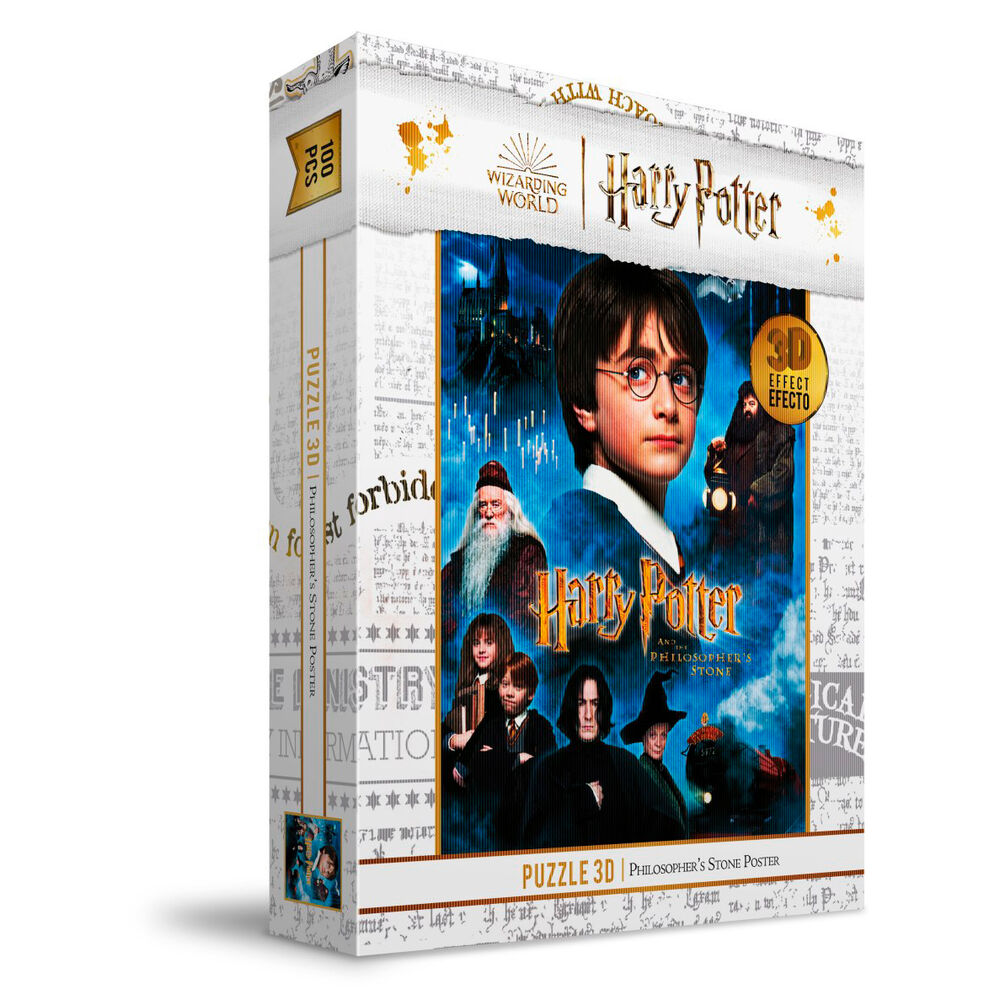 Imagen 1 - Puzzle Efecto 3D Piedra Filosofal Harry Potter 100Pzs