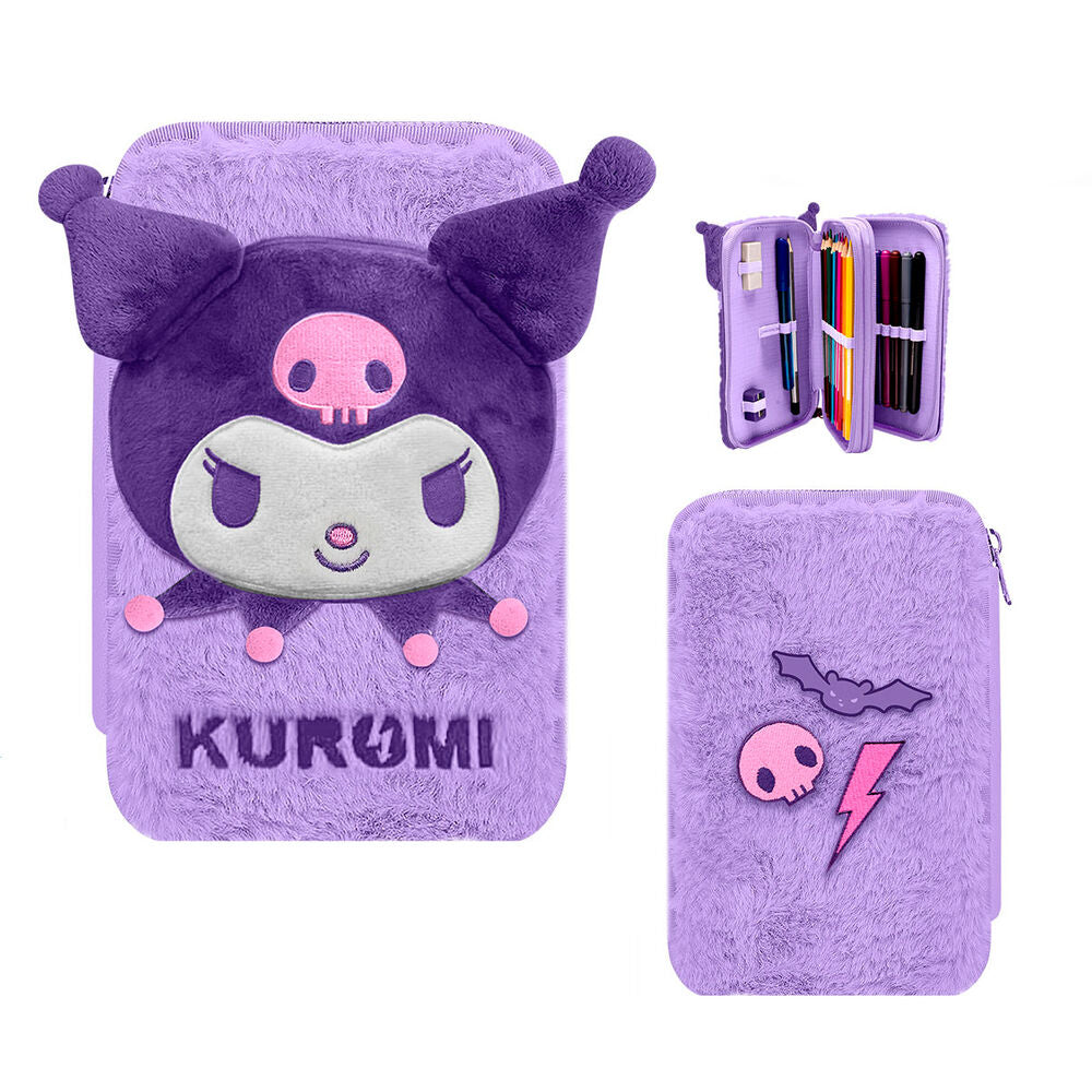 Imagen 1 - Plumier Kuromi Hello Kitty Doble