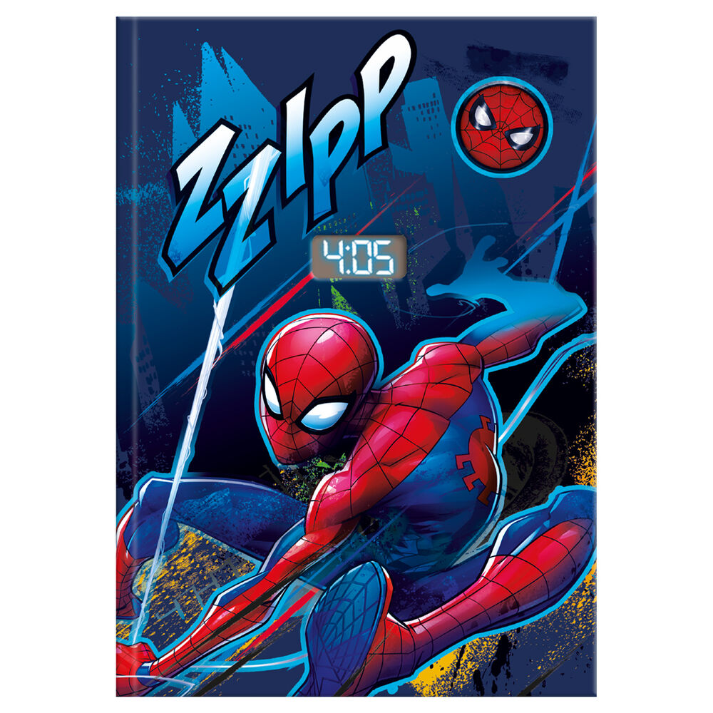 Imagen 1 - Cuaderno Con Reloj Spiderman Marvel