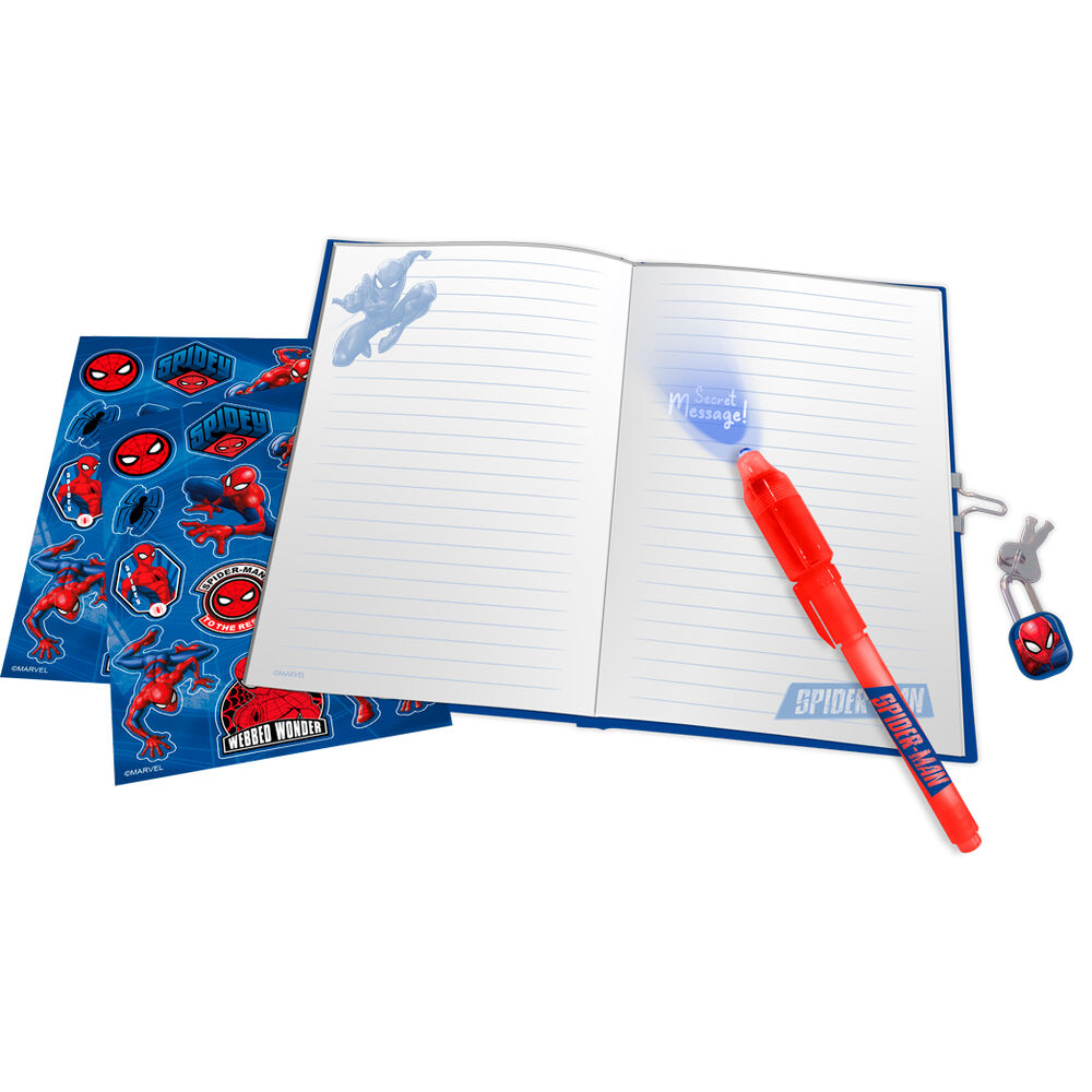Imagen 2 - Diario + Boligrafo Magico Spiderman Marvel