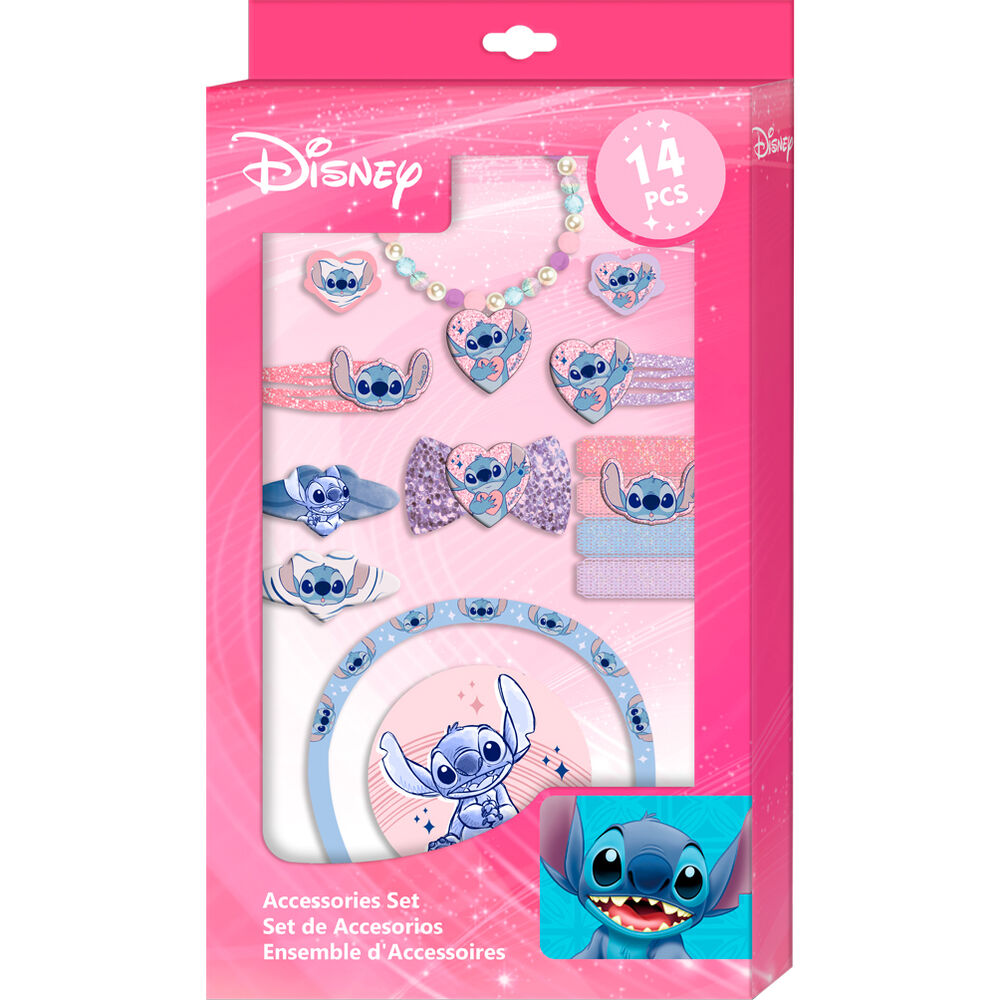 Imagen 1 - Blister Accesorios Pelo Stitch Disney 14Pzs