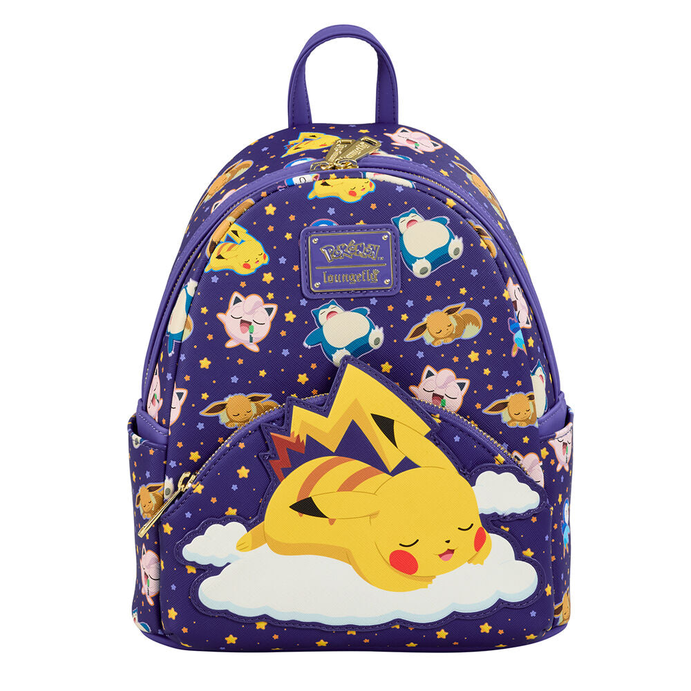 Imagen 1 - Mochila Sleeping Pikachu And Friends Pokemon Loungefly 26Cm